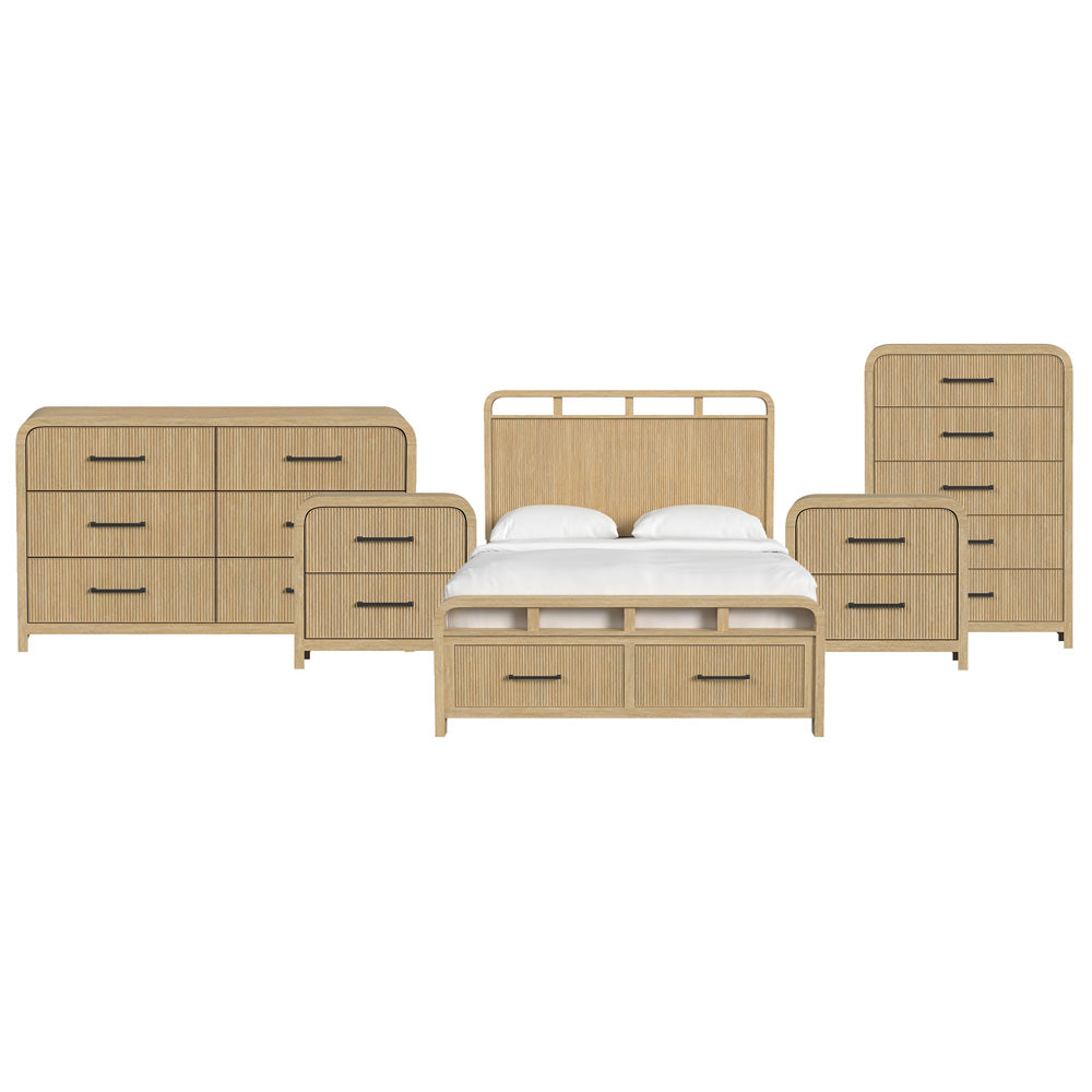 Picket House Furnishings - Woodridge Queen Storage 5PC Bedroom Set in Natural - B-14440-6-QSB-NSDRC view 1