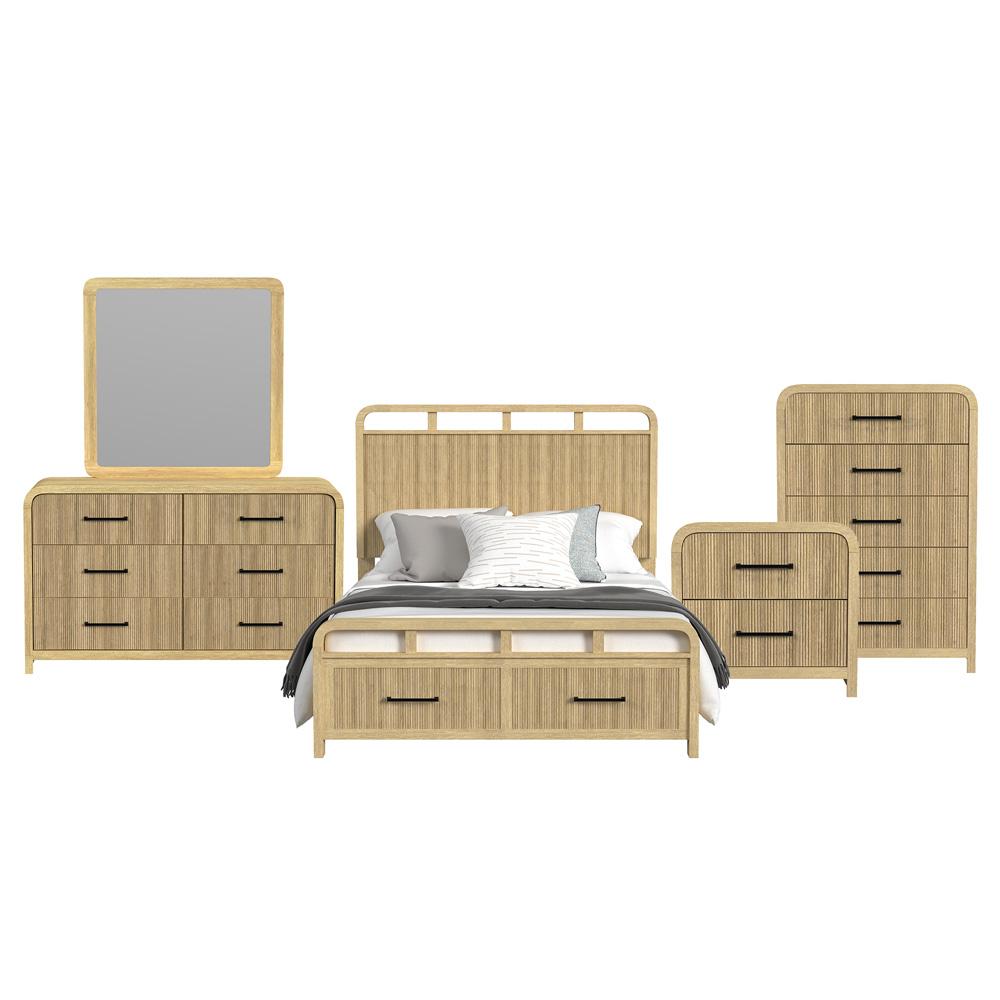 Picket House Furnishings - Woodridge Queen Storage 5PC Bedroom Set in Natural - B-14440-6-QSB-5PC veiw 1