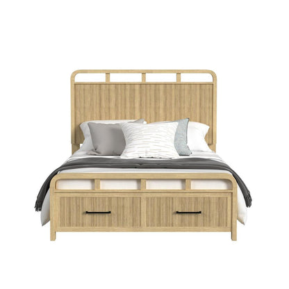 Picket House Furnishings - Woodridge Queen Storage Bed in Natural - B-14440-6-QSB veiw 2