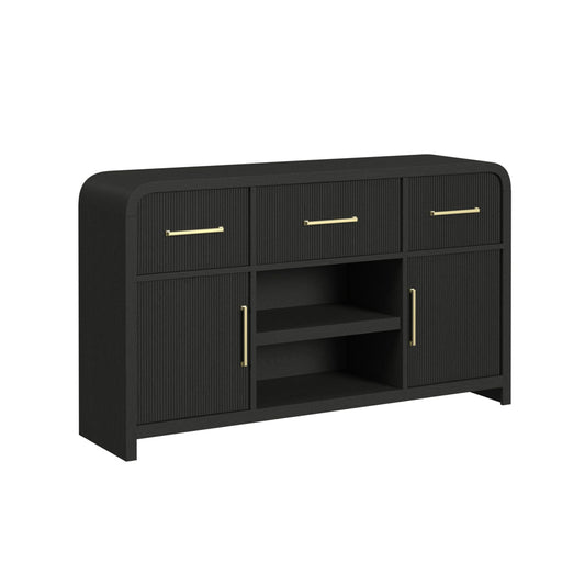 Picket House Furnishings - Woodridge  Server in Black with Grain - D-14440-8W-SV view 1