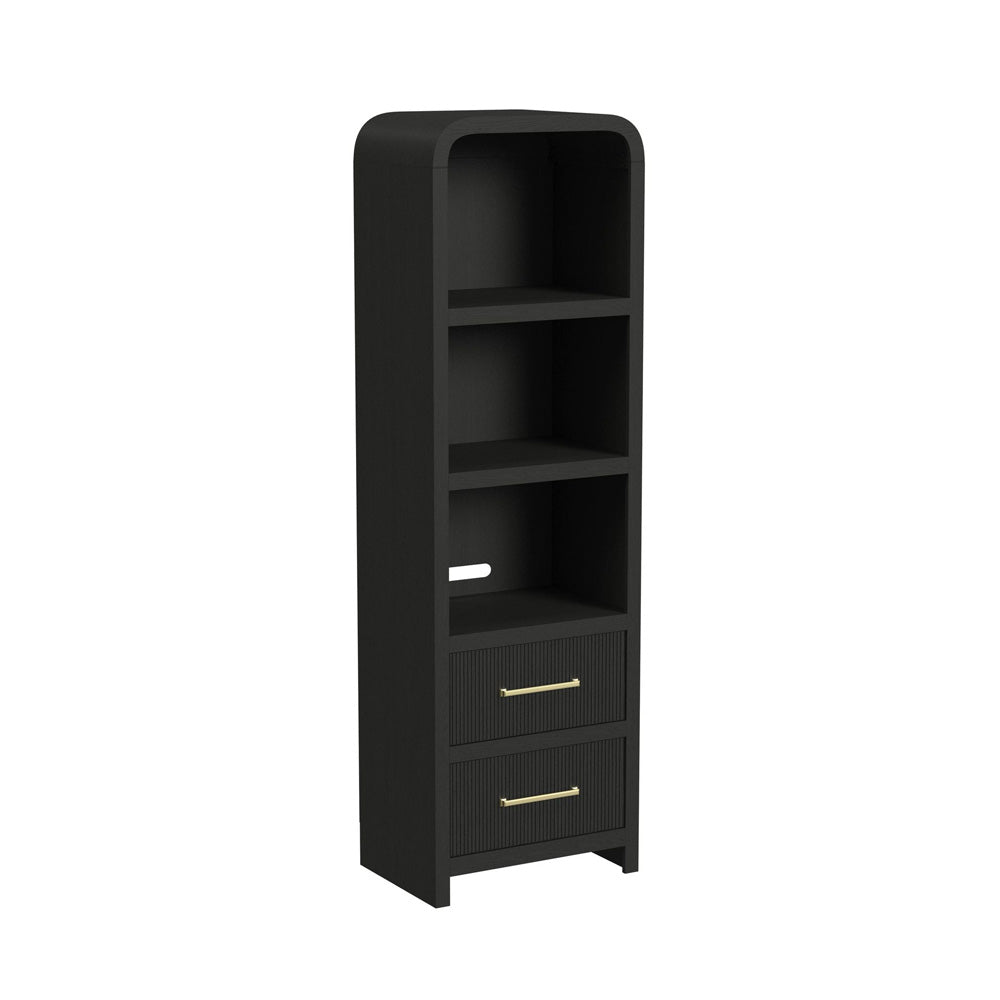 Picket House Furnishings - Woodridge Side Piers in Black with Grain - LA-14440-8W-SP view 1