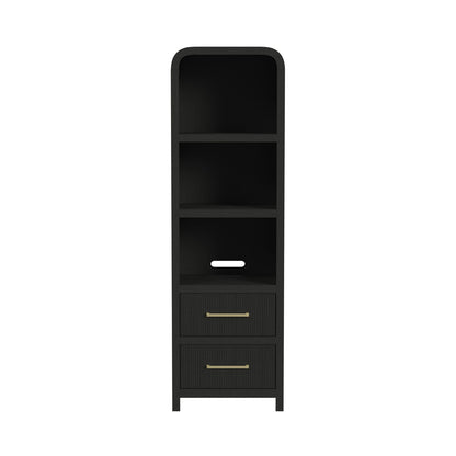 Picket House Furnishings - Woodridge Side Piers in Black with Grain - LA-14440-8W-SP view 2