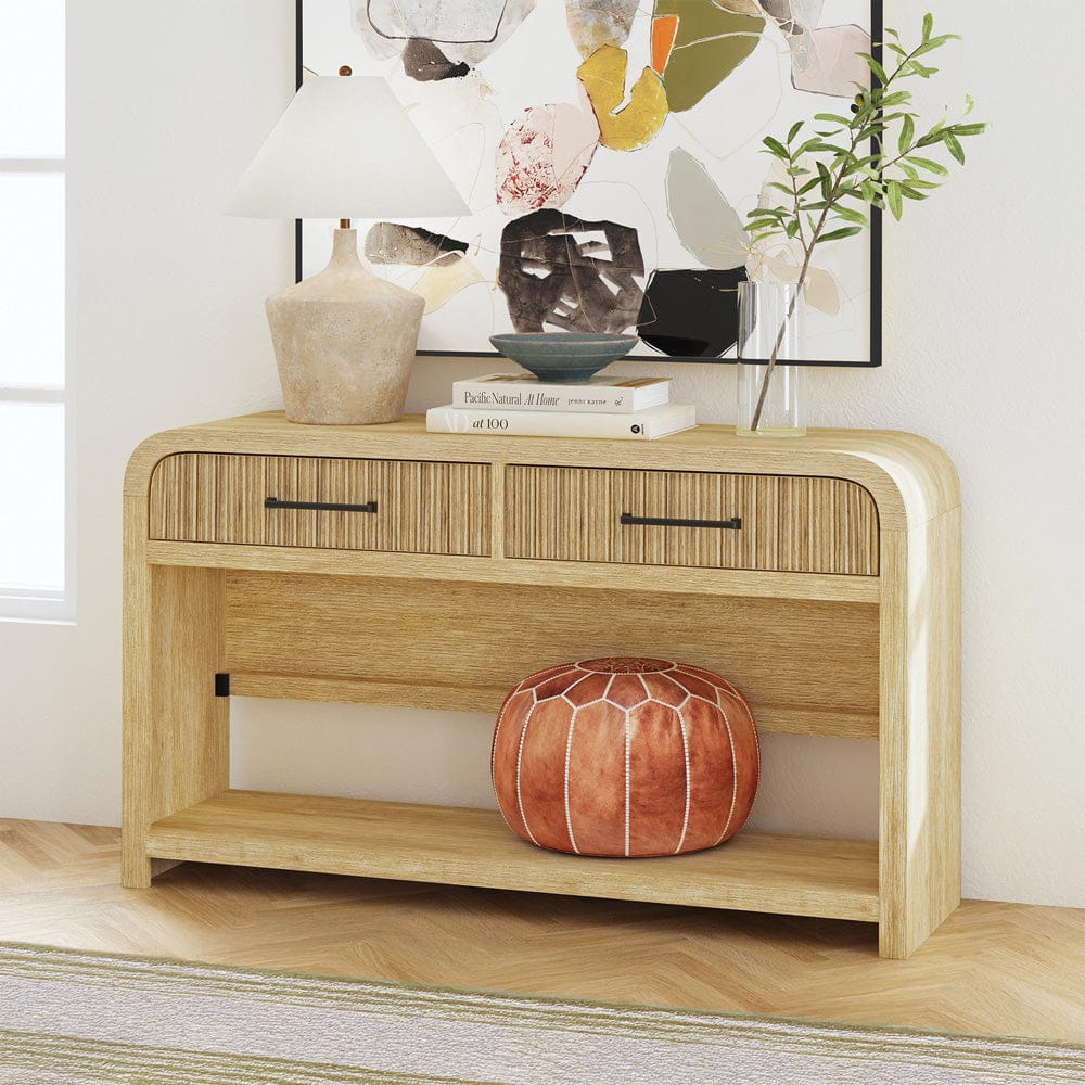 Picket House Furnishings -  Woodridge Sofa Table with Bottom Shelf in Natural - T-14440-6-ST view 4