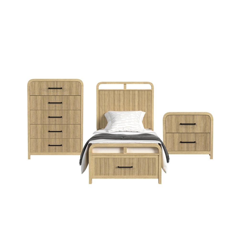 Picket House Furnishings - Woodridge Twin Storage 3PC Bedroom Set in Natural - B-14440-6-TSB-3PC veiw 1