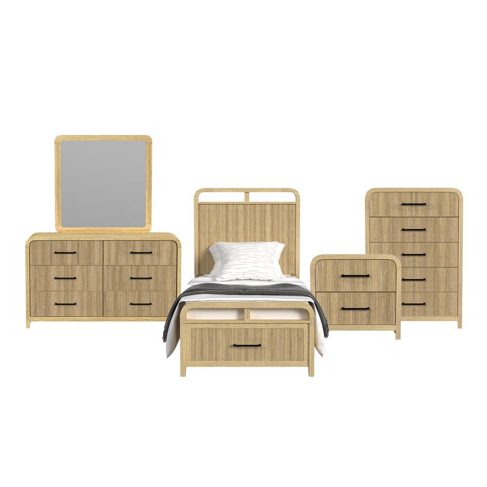 Picket House Furnishings - Woodridge Twin Storage 5PC Bedroom Set in Natural - B-14440-6-TSB-5PC veiw 1