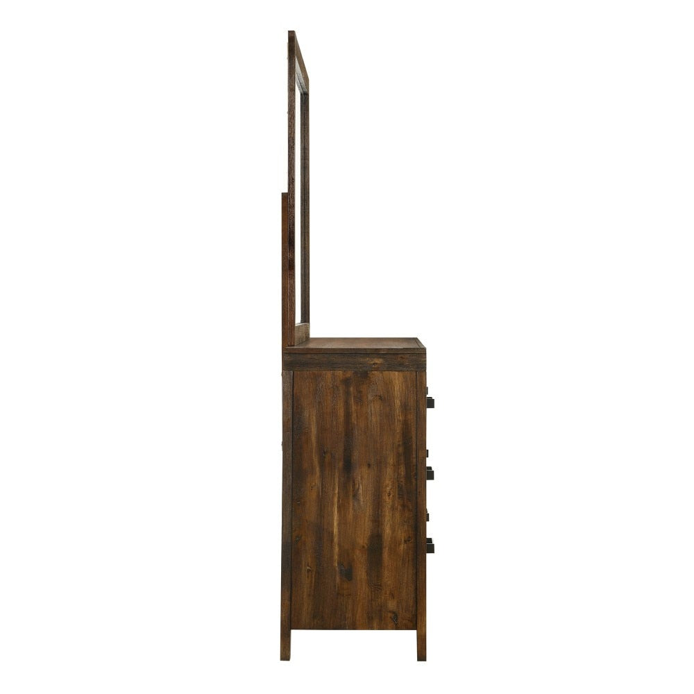 Picket House Furnishings - Wren 6-Drawer Dresser and Mirror Set in Chestnut - WN100DRMR veiw 3