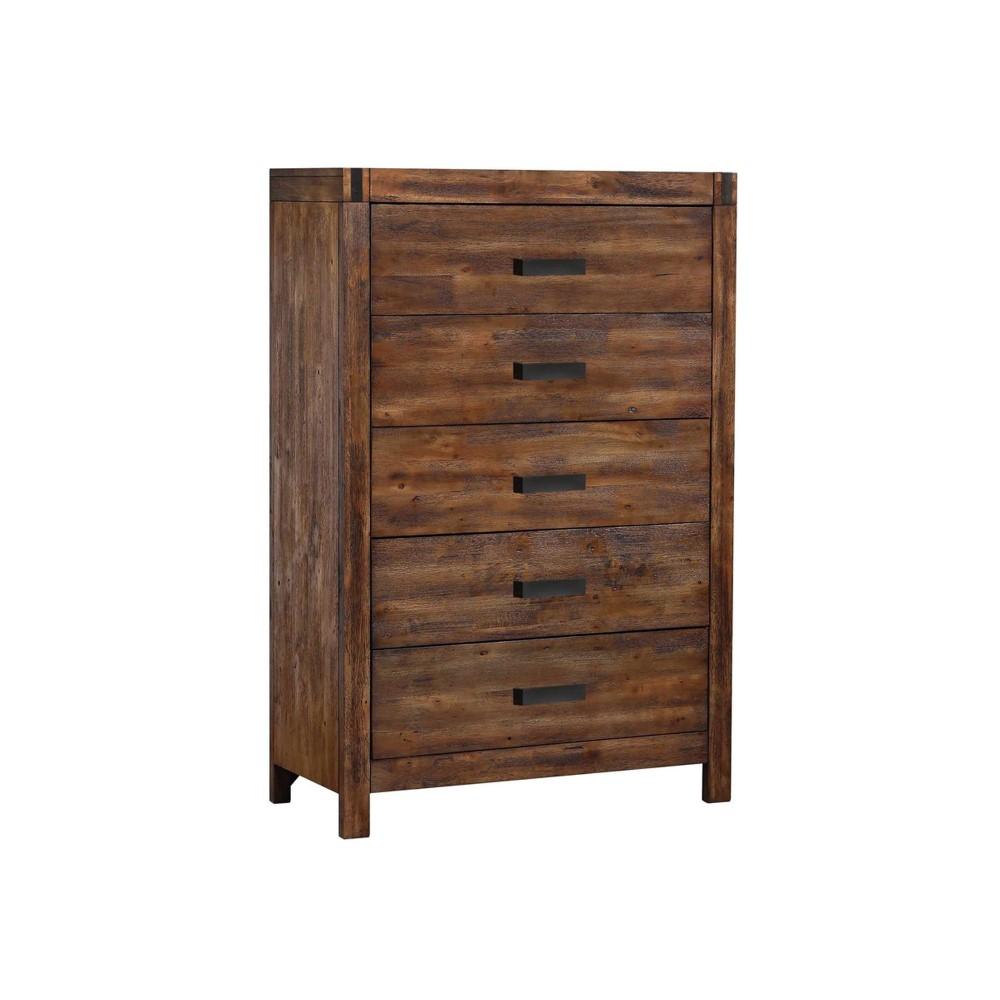 Picket House Furnishings - Wren Full 5PC Platform Storage Bedroom Set In Chestnut - WN100FSB5PC veiw 4