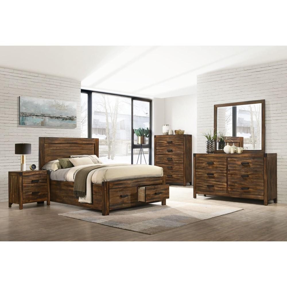 Picket House Furnishings - Wren Full 5PC Platform Storage Bedroom Set In Chestnut - WN100FSB5PC veiw 6
