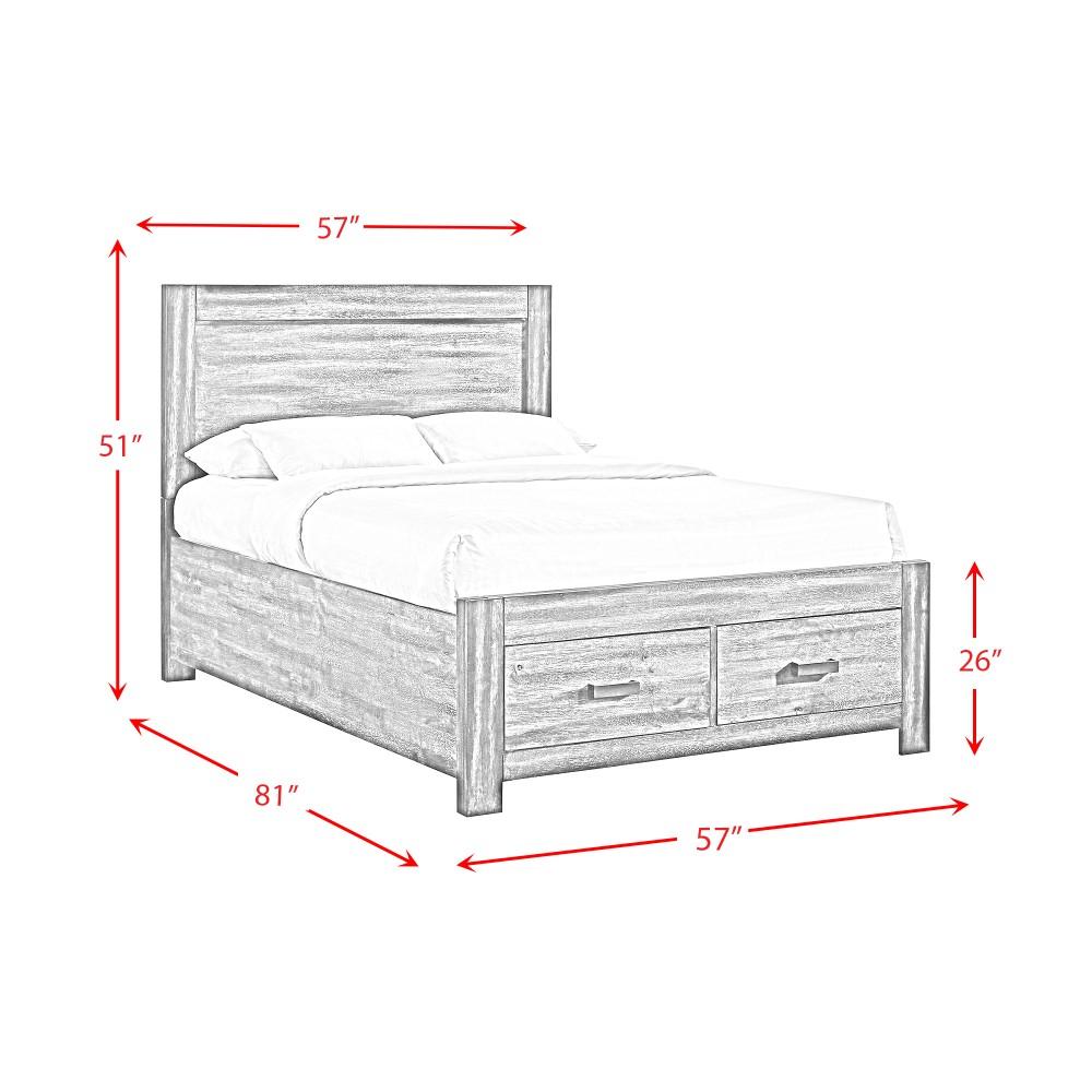 Picket House Furnishings - Wren Full Platform Storage Bed in Chestnut - WN100FSB veiw 8