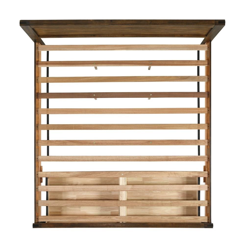 Picket House Furnishings - Wren Queen Platform Storage Bed in Chestnut - WN100QSB veiw 3