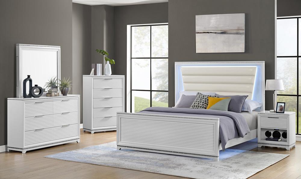 Picket House Furnishings - Xena 1-Drawer Nightstand with Speaker and USB in White - B-14260-7-NS1 veiw 6