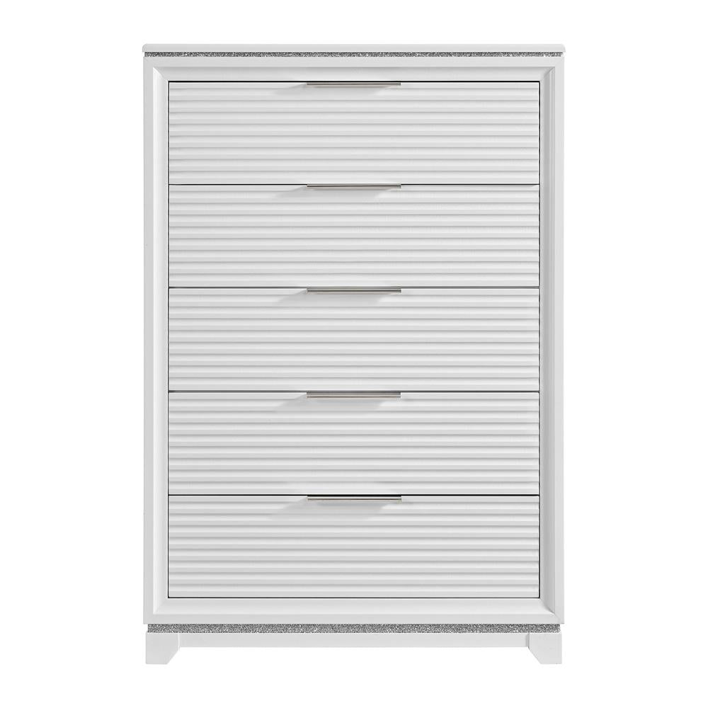 Picket House Furnishings - Xena 5-Drawer Chest in White - B-14260-7-CH veiw 2
