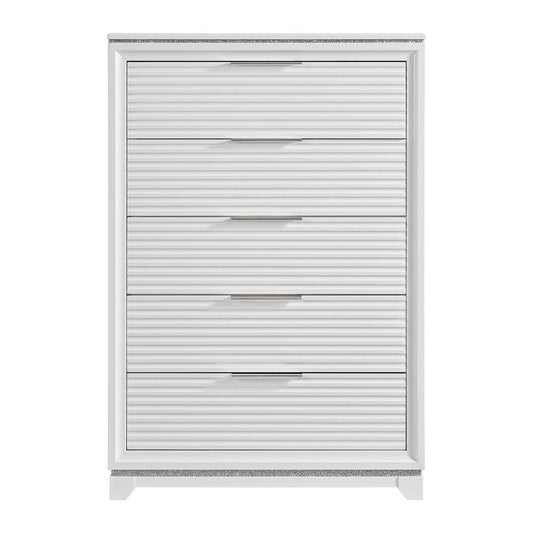 Picket House Furnishings - Xena 5-Drawer Chest in White - B-14260-7-CH veiw 2