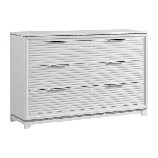 Picket House Furnishings - Xena 6-Drawer Dresser in White - B-14260-7-DR veiw 1