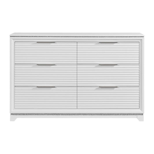 Picket House Furnishings - Xena 6-Drawer Dresser in White - B-14260-7-DR veiw 2