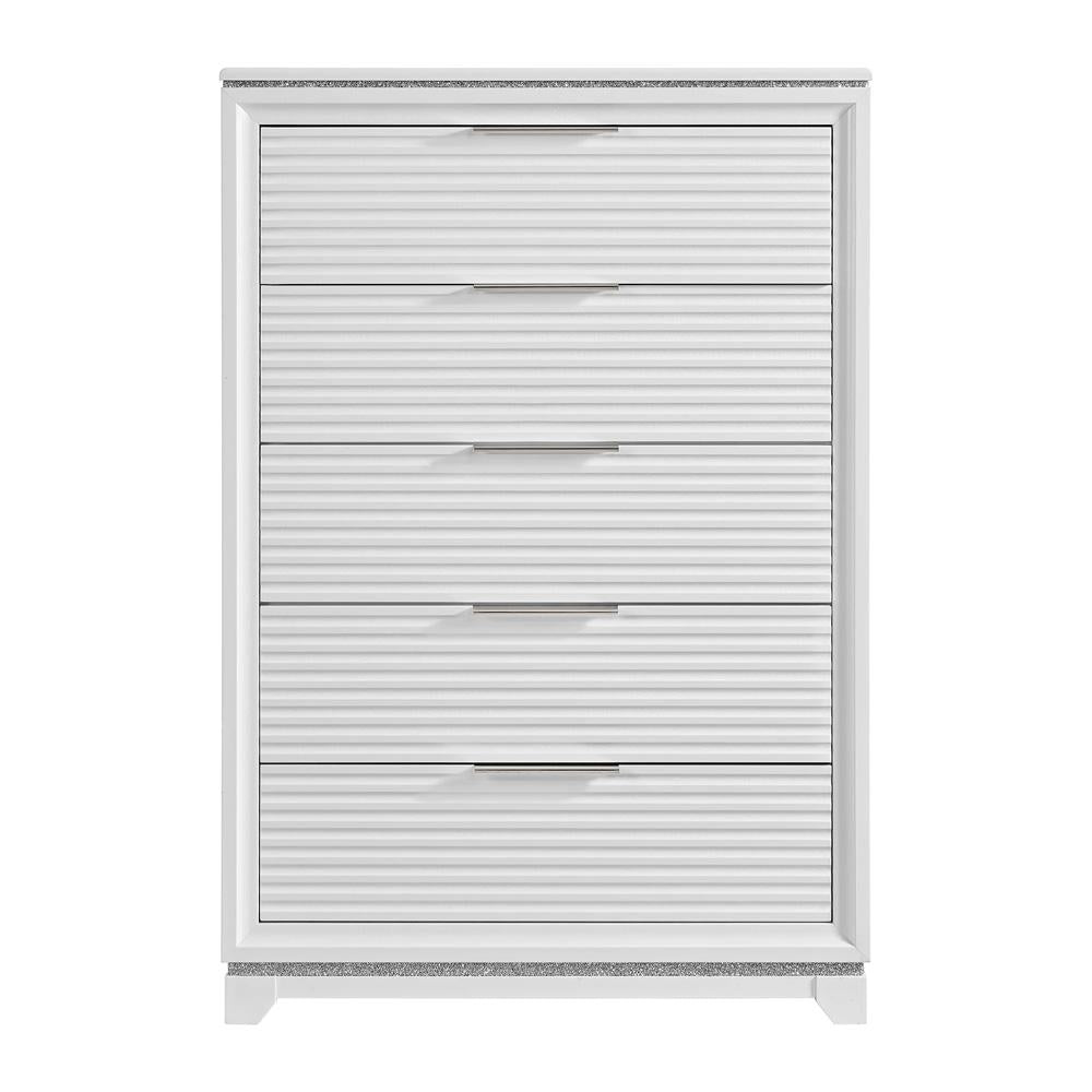 Picket House Furnishings - Xena Full UPH 3PC Bedroom Set with Lights in White - B-14260-7-FUB-3PC veiw 3