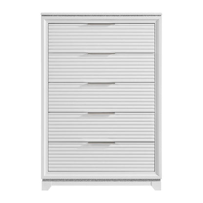 Picket House Furnishings - Xena Full UPH 3PC Bedroom Set with Lights in White - B-14260-7-FUB-3PC veiw 3