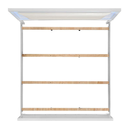 Picket House Furnishings - Xena King UPH Bed with Lights in White - B-14260-7-KUB veiw 4