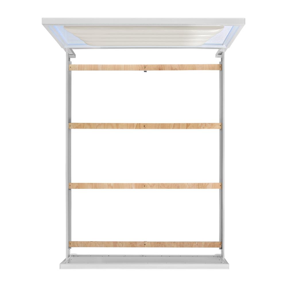 Picket House Furnishings - Xena Queen UPH 5PC Bedroom Set with Lights in White - B-14260-7-QUB-5PC veiw 5