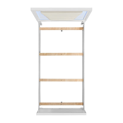 Picket House Furnishings - Xena Twin UPH Bed with Lights in White - B-14260-7-TUB veiw 3