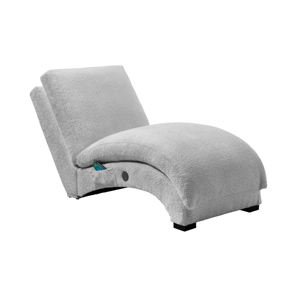 Picket House Furnishings - York Chaise with Heat Massage, USBC, LED in Glam Fog - U-11260-12090-110M view 1