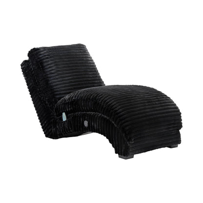 Picket House Furnishings - York Chaise with Heat Massage, USBC, LED in Masis Black - U-11260-8847-110M view 1