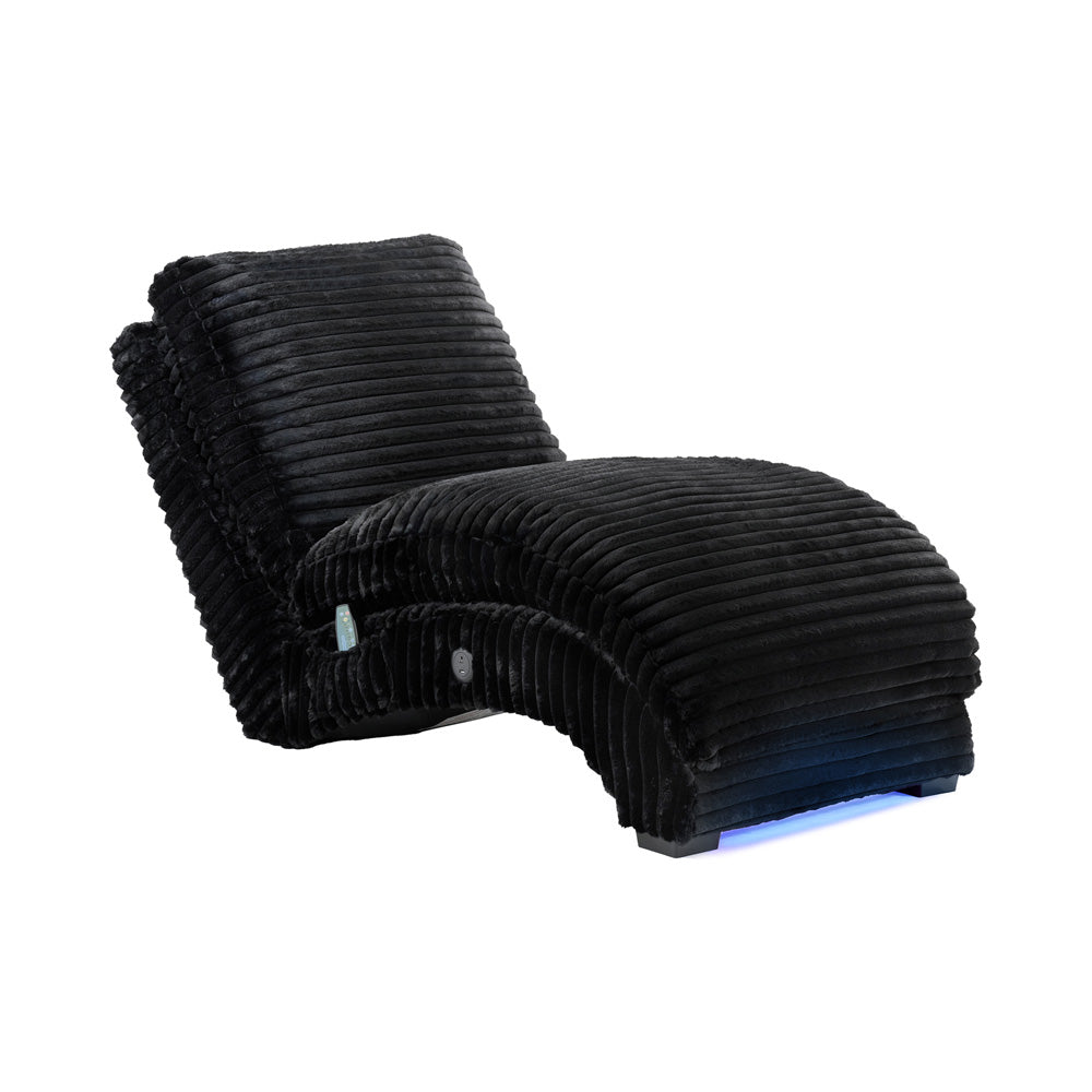Picket House Furnishings - York Chaise with Heat Massage, USBC, LED in Masis Black - U-11260-8847-110M view 2
