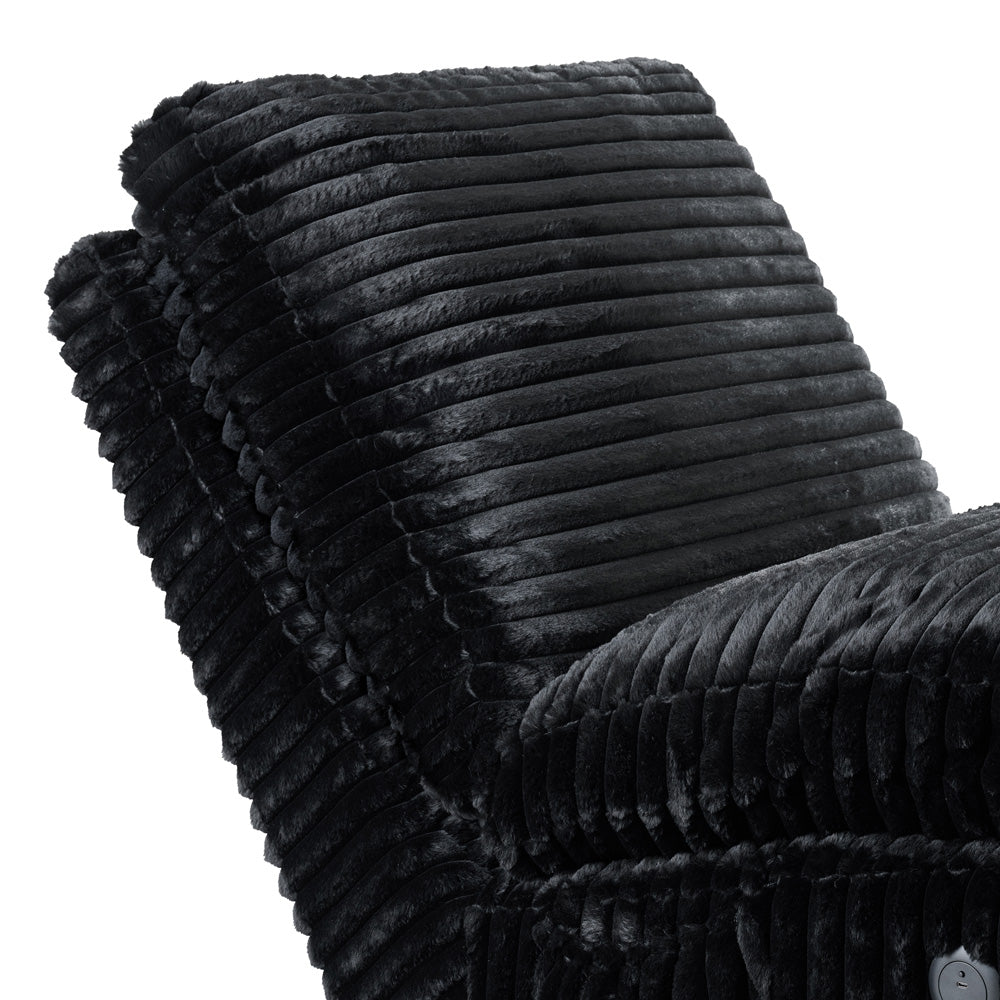 Picket House Furnishings - York Chaise with Heat Massage, USBC, LED in Masis Black - U-11260-8847-110M view 5