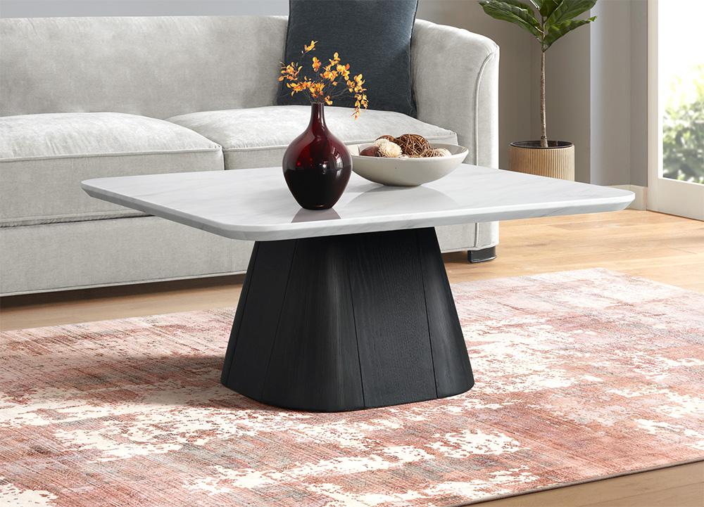 Picket House Furnishings -  Yuri Coffee Table in White and Black - T-9130-8-CT veiw 3