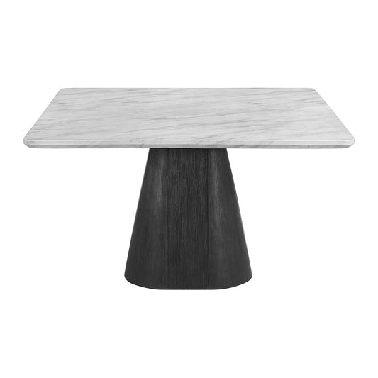 Picket House Furnishings - Yuri Square Dining Table in White and Black - D-9130-8-SDT veiw 1