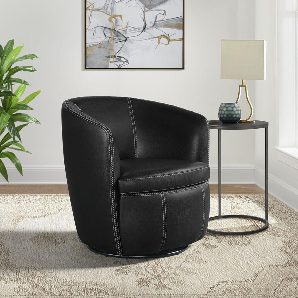 Picket House Furnishings - Zenith Swivel Chair in Pebble Black - U-5470-8206-101 veiw 1