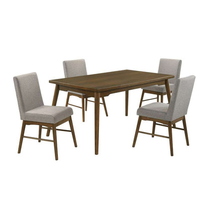 Picket House Furnishings - Zuma 5PC Standard Height Dining Set in Walnut-Rectangular Table and Four Chairs - D-4650-5-DT-5PC veiw 1