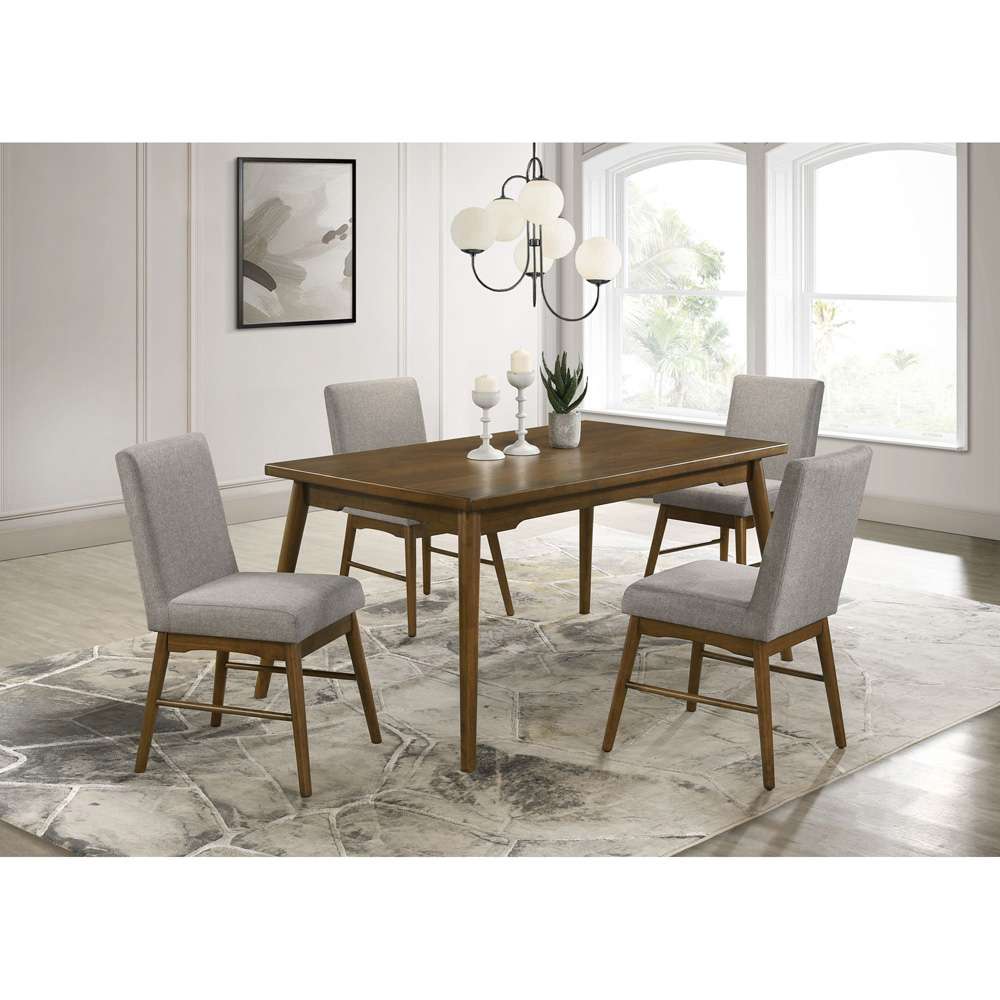 Picket House Furnishings - Zuma 5PC Standard Height Dining Set in Walnut-Rectangular Table and Four Chairs - D-4650-5-DT-5PC veiw 2