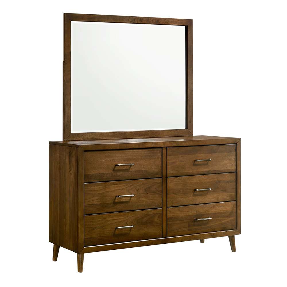 Picket House Furnishings - Zuma 6-Drawer Dresser & Mirror in Walnut - MC400DRMR veiw 1