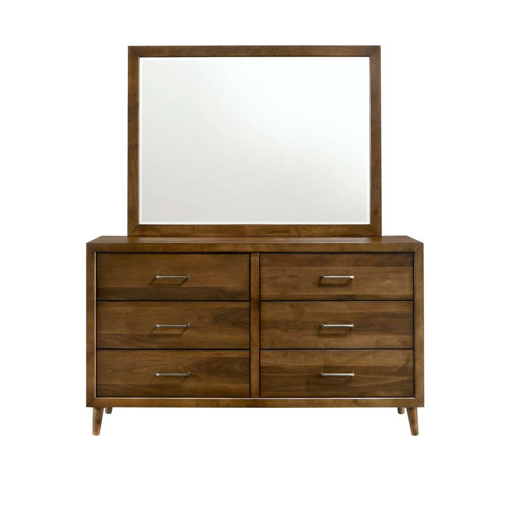 Picket House Furnishings - Zuma 6-Drawer Dresser & Mirror in Walnut - MC400DRMR veiw 3