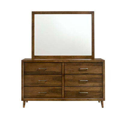 Picket House Furnishings - Zuma 6-Drawer Dresser & Mirror in Walnut - MC400DRMR veiw 3