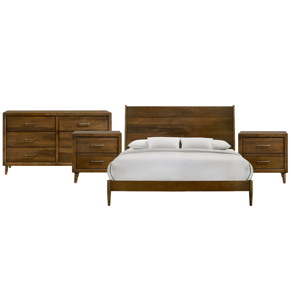 Picket House Furnishings - Zuma King 4PC Bedroom Set in Walnut - MC400KBNSDR view 1