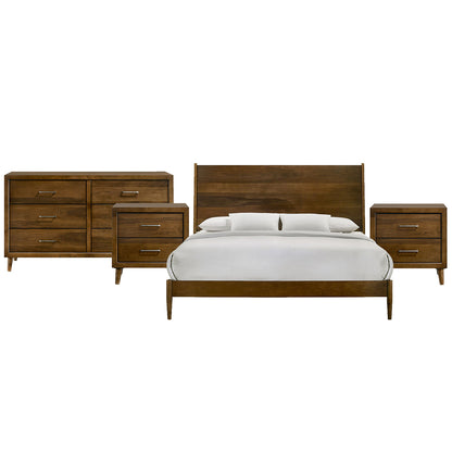 Picket House Furnishings - Zuma King 4PC Bedroom Set in Walnut - MC400KBNSDR view 1