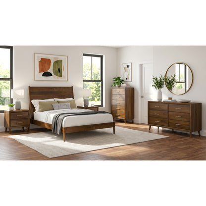Picket House Furnishings - Zuma Queen 5PC Bedroom Set in Walnut - MC400QBNSDRC view 3