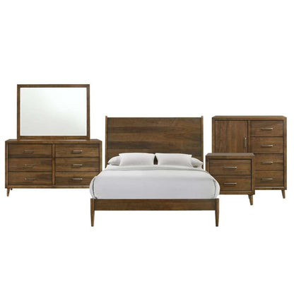 Picket House Furnishings - Zuma Queen Panel 5PC Bedroom Set in Walnut - MC400QB5PC veiw 1