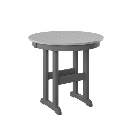 Polybird - 33" Round Table "Counter Height" Light Gray And Charcoal - P17-C -LG-CH view 1