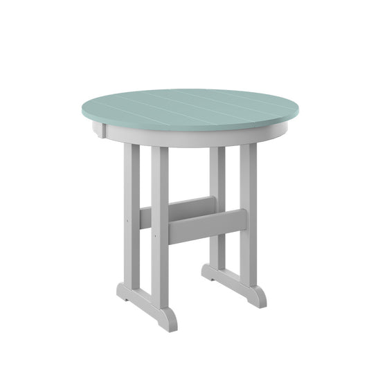 Polybird - 33" Round Table "Counter Height" Sage And White - P17-C -SG-WT view 1