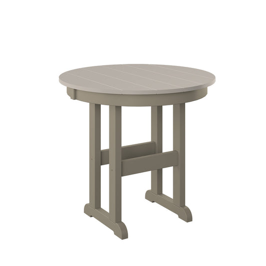 Polybird - 33" Round Table sand And Weatherwood - P17-R-SN-WW view 1
