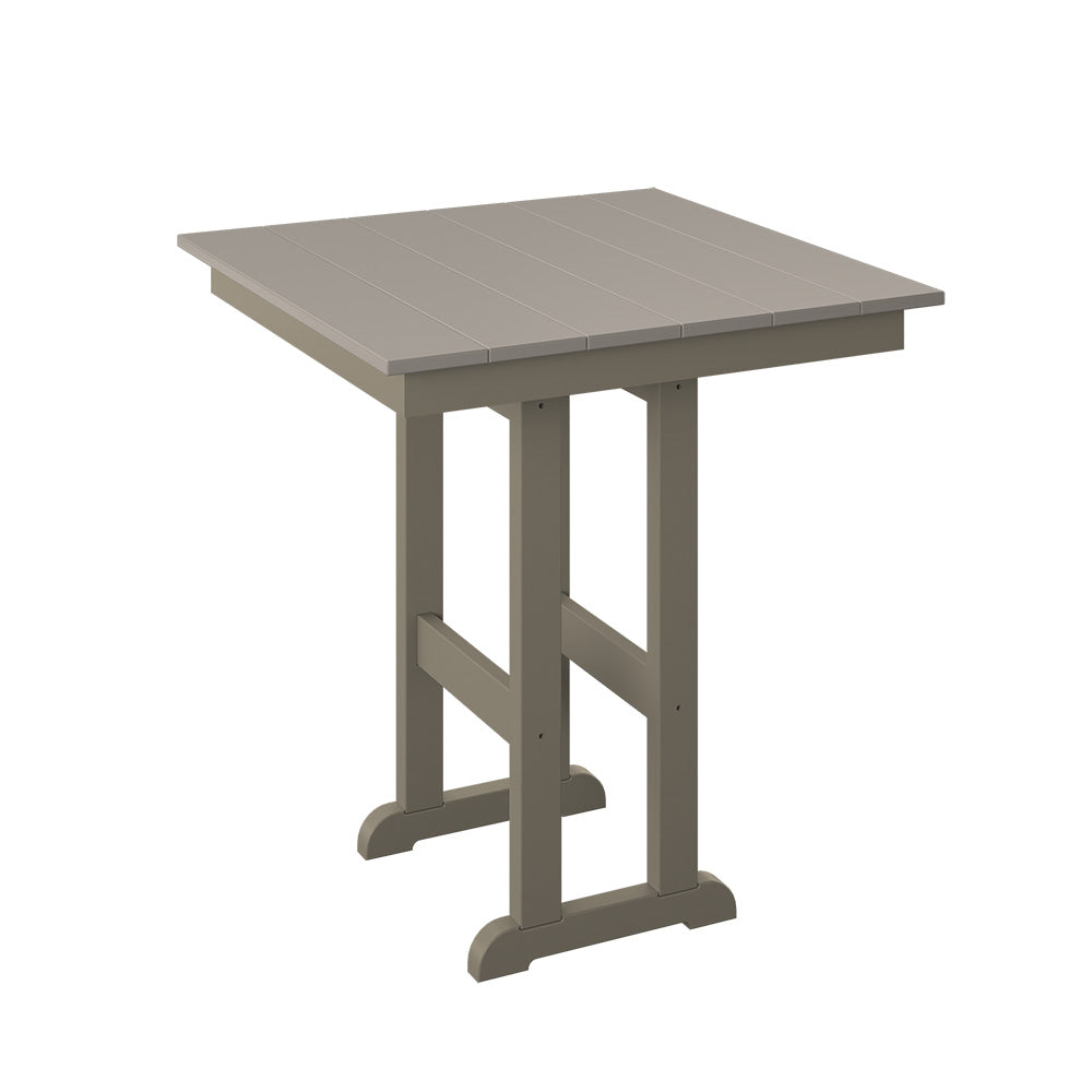  Polybird - 33" Square Table "Counter Height" Sand And Weatherwood - P18-C-SN-WW view 1