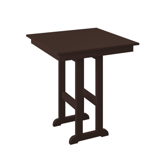  Polybird - 33" Square Table "Counter Height" Tudor Brown - P18-C-TB view 1