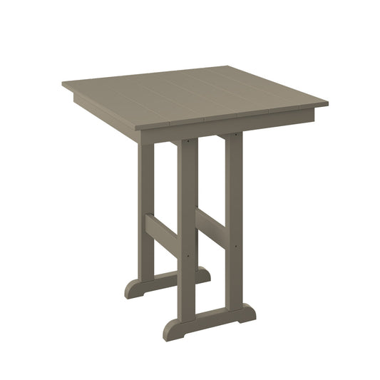  Polybird - 33" Square Table "Counter Height" Weatherwood - P18-C-WW view 1