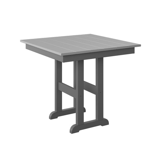 Polybird - 33" Square Table Light Gray And Charcoal - P18-R-LG-CH view 1