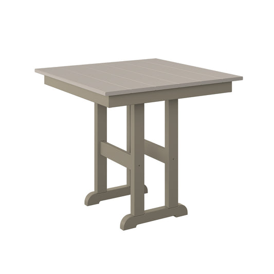 Polybird - 33" Square Table Sand And Weatherwood - P18-R-SN-WW view 1