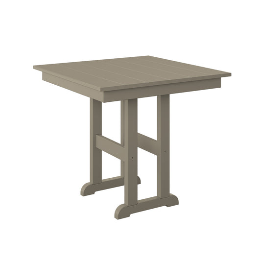 Polybird - 33" Square Table Weatherwood - P18-R-WW view 1