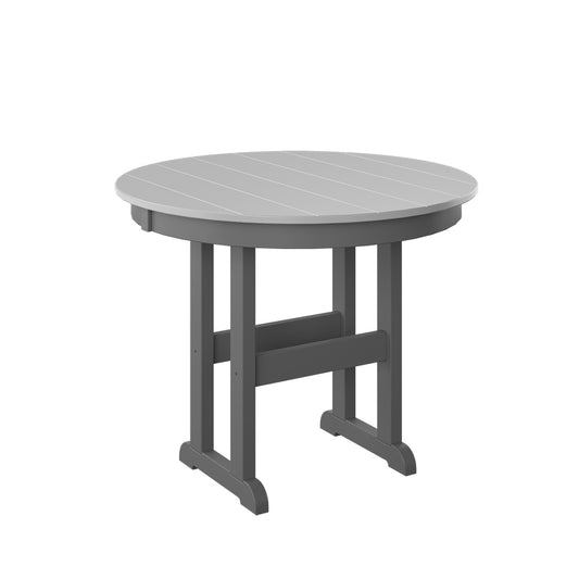 Polybird - 38" Round Table "Counter Height" Light Gray And Charcoal - P15-C-LG-CH view 1